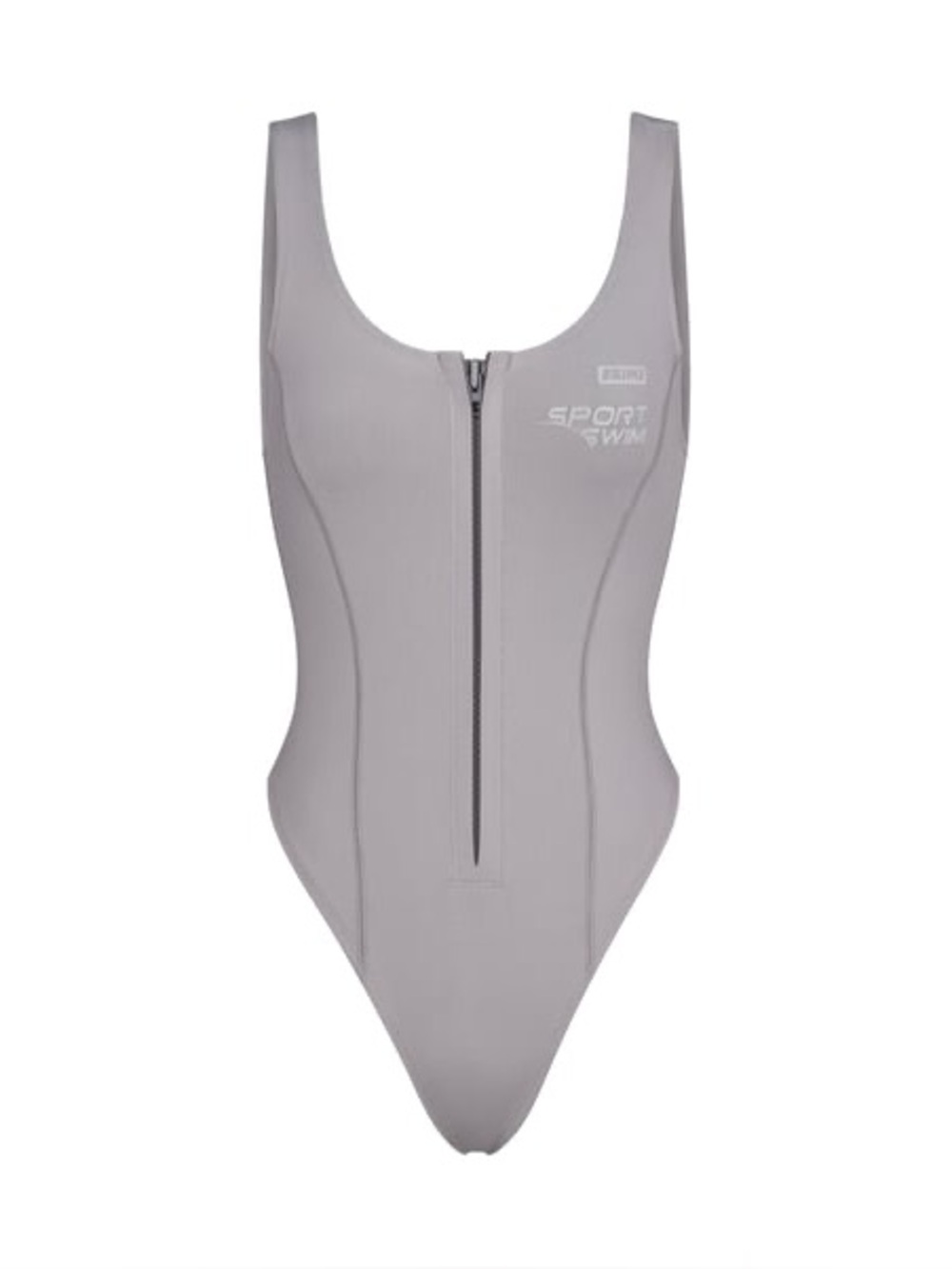skims neoprene scuba one piece bathing suit swim bodysuit silver sport chrome